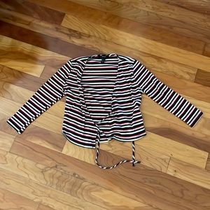 striped wrap shirt